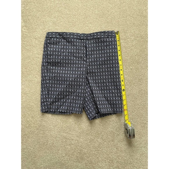 WOMEN Shorts Mario Serrani Blue Pattern Sz 4 - Picture 2 of 3
